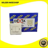 Saklar SERI IB DEXTA DX-802 Saklar Dobel Pencetan Lampu Tanam Tembok