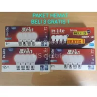 Bohlam Led Inlite Murah 5w 7w 9w 12w 15w Paket Fitting E27 - PUTIH