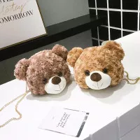 Tas Bahu Sling Bag Boneka Beruang Bear Untuk Perempuan Lucu Imut