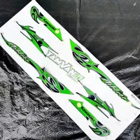 ready ! STIKER STRIPING KAWASAKI ATHLETE 2009 HIJAU KGP MURAH