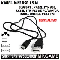 Kabel Charger HITAM Stik PS3 Kabel Mini USB HITAM Kabel Data PSP