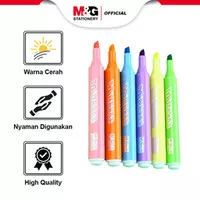 M&G Highlighter Triangle Jumbo Marker Spidol Warna Cerah Unik