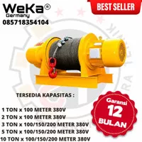 Electric winch rope 3 ton x 100 meter WEKA GERMANY