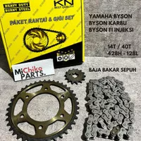 Gear Gir Set Rantai Yamaha Byson Lama Karbu Fi Injeksi 14T 40T 128L