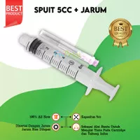 Spuit 5cc Syringe 5cc Suntikan 5ml Spuid Ukuran 5ml Plus Jarum Printer