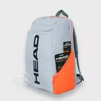 Tas Tennis Head Backpack Grey Orange Tenis Original Brand New With Tag