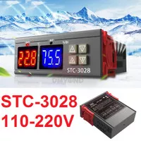 Thermostat Hygrostat Digital STC-3028 STC-1000 atur Suhu Kelembaban