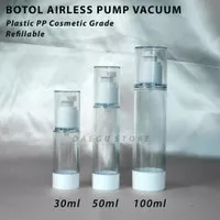 Botol Airless PUMP Lotion Serum Travel Size Treatment Skincare Refill