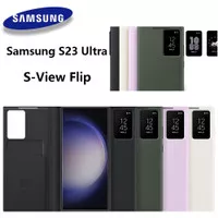 Flip Smart View Wallet Case Untuk Samsung S23 Ultra/ Plus/ S23
