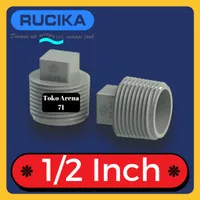 Plug 1/2 1/2 Inch AW Rucika PVC Tutup kran keran Dop drat luar