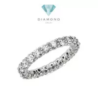 Diamond eternity ring Diamond pave full and half -Diamond Jewelry