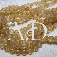 Bahan Gelang Batu Alam Manik Citrine 4mm 6mm 8mm 10mm 12mm Beads