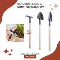 Sekop Mini 3 in 1 Alat Berkebun Sekop Garpu Cangkul Mini Garden Tools