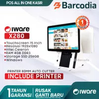 MESIN KASIR PC POS ALL IN ONE TOUCHSCREEN IWARE X280