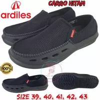 SEPATU SLIP ON ARDILES HITAM - SEPATU ARDILES PRIA ORIGINAL