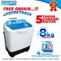 Denpoo Mesin Cuci 2 Tabung DW 8908 4P - 8 KG