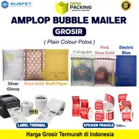 AMPLOP BUBBLE MAILER PLAIN BUBBLE WRAP ENVELOPE POLOS RUSFET TERMURAH