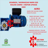 worm gear/ gearbox/ gear reducer NMRV 050 ratio 7,5 - 80 Dengan 1phase