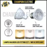 Lampu Sorot LED MR16 E27 Halogen Spotlight 3/6/7 Watt 3W 6W 7W Spot