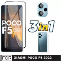 Paket Tempered Glass Full Cover List Hitam for Xiaomi Poco F5