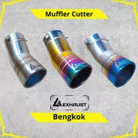 Muffler cutter buntut knalpot mobil universal variasi model bengkok