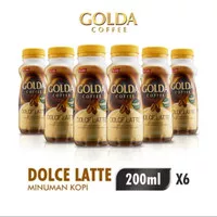 GOLDA - Minuman Kopi Coffee Dolce Latte Pet 200ml x 6pcs
