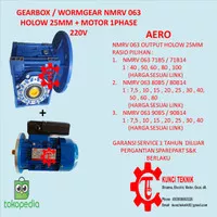 worm gear/ gearbox/ gear reducer NMRV 063 ratio 40-100 Dengan 1phase