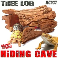 HIDING CAVE PLACE HC037 TREE LOG PARDALIS SULCATA REPTILE TORTOISE