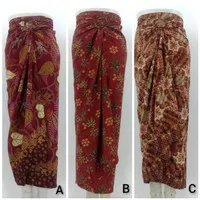 rok lilit batik bawahan kebaya merah maroon pink