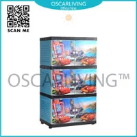 Lemari Pakaian HK Plustt Motif 4D-Lemari Pakaian Plastik-3SS Cars 4D