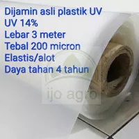 Plastik UV 14% tebal 200 micron (lebar 3 meter) eceran
