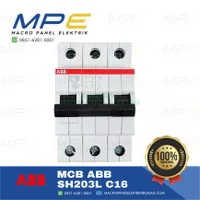 MCB ABB SH203L C16 16A 4,5kA 3 Phase / MCB ABB SH203L 3P 16A C16 4.5kA