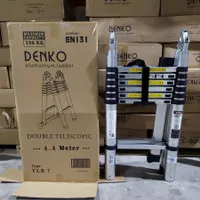 Tangga Double Teleskopik DENKO TLB-7 Telescopic Ladder 2X7 Steps 4.4M