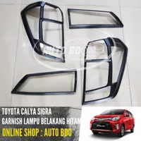 Garnish lampu belakang mobil calya sigra hitam dop