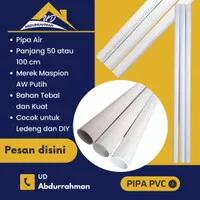 Pipa Paralon PVC Maspion AW Putih 1/2, 3/4, 1 inch