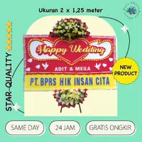 Karangan Bunga Papan Dukacita Wedding Congratulation Murah Tangerang