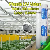 Plastik UV vatan, lebar 8 meter, 200 micron