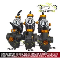 KARBURATOR KEIHIN OEM PE 24 26 28 BLACK MAMBA RED GOLD THAILAND RACING