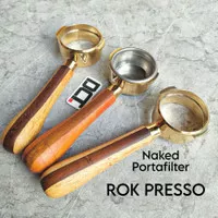 Naked Portafilter Rok Presso Brass Version Porta Filter Rok Presso