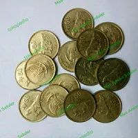 Uang Koin Rp 50 Komodo Lima Puluh Rupiah Logam Gold Mahar Kuno Ready