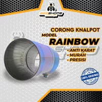 CORONG KNALPOT BLUE RAINBOW UNIVERSAL ORI