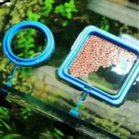 Alat Tempat Makan ikan floating Feeding Ring Station Aquarium