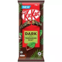 Nestle Kitkat Dark With Tasmanian Mint Block 170g - Australia