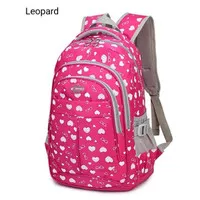 Tas Sekolah Anak Perempuan Ransel Backpack Lucu Motif Leopard