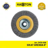 Hasston Prohex Sikat Gerinda Duduk 6 Brush Wheel 6x5/8 Sikat Baja