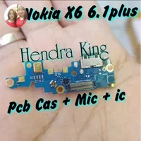 Pcb connector charger Nokia 6.1 plus with ic nokia X6