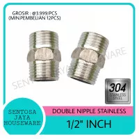 DOUBLE NIPPLE STAINLESS 1/2 INCH / DOUBLE NEPEL STAINLESS 1/2 INCH 