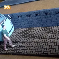 miniatur jalan conblock, skala 1:64