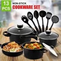 COOKWARE SET HITAM TUTUP KACA PENGIRIMAN AMAN BEST SELLER