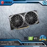 RTX 3060Ti, MSI GEFORCE RTX 3060 Ti - Ventus 2X OC, 8GB GDDR6